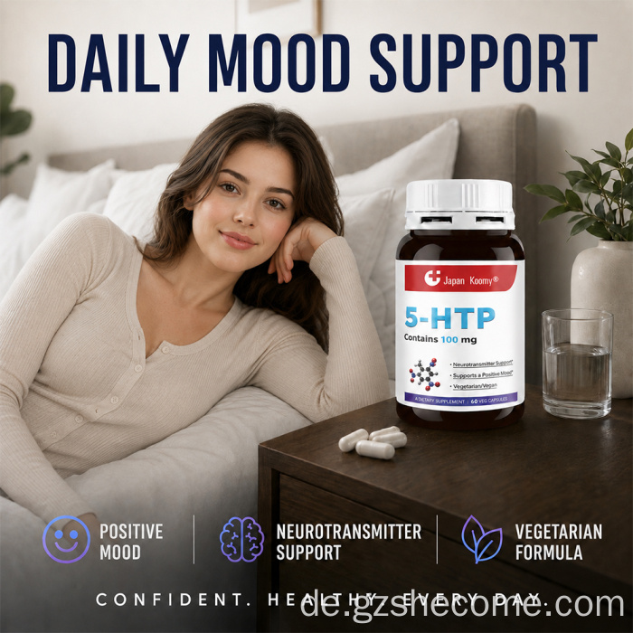 Shecome 5-HTP steigert die ruhige, entspannte Stimmung in Kapseln